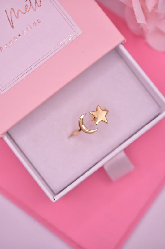 Anillo Luna y Estrella