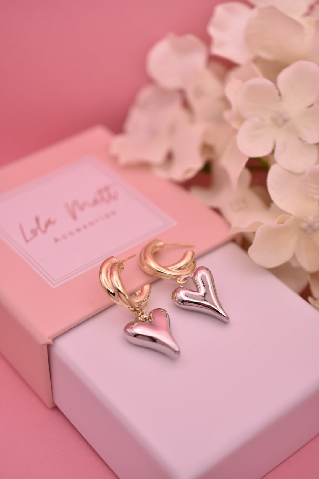 Aretes Bicolor Corazón