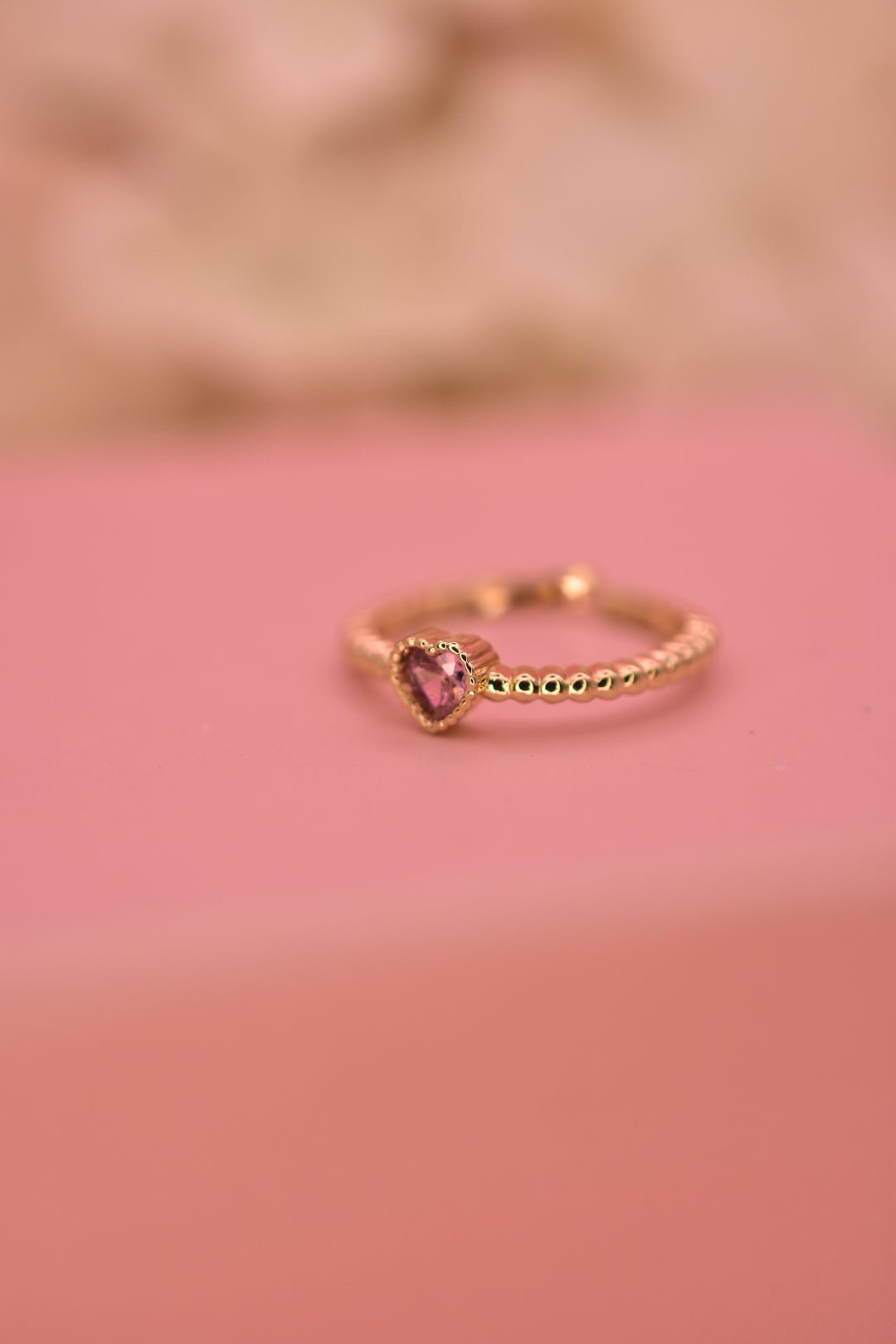 Anillo Corazón Rosa
