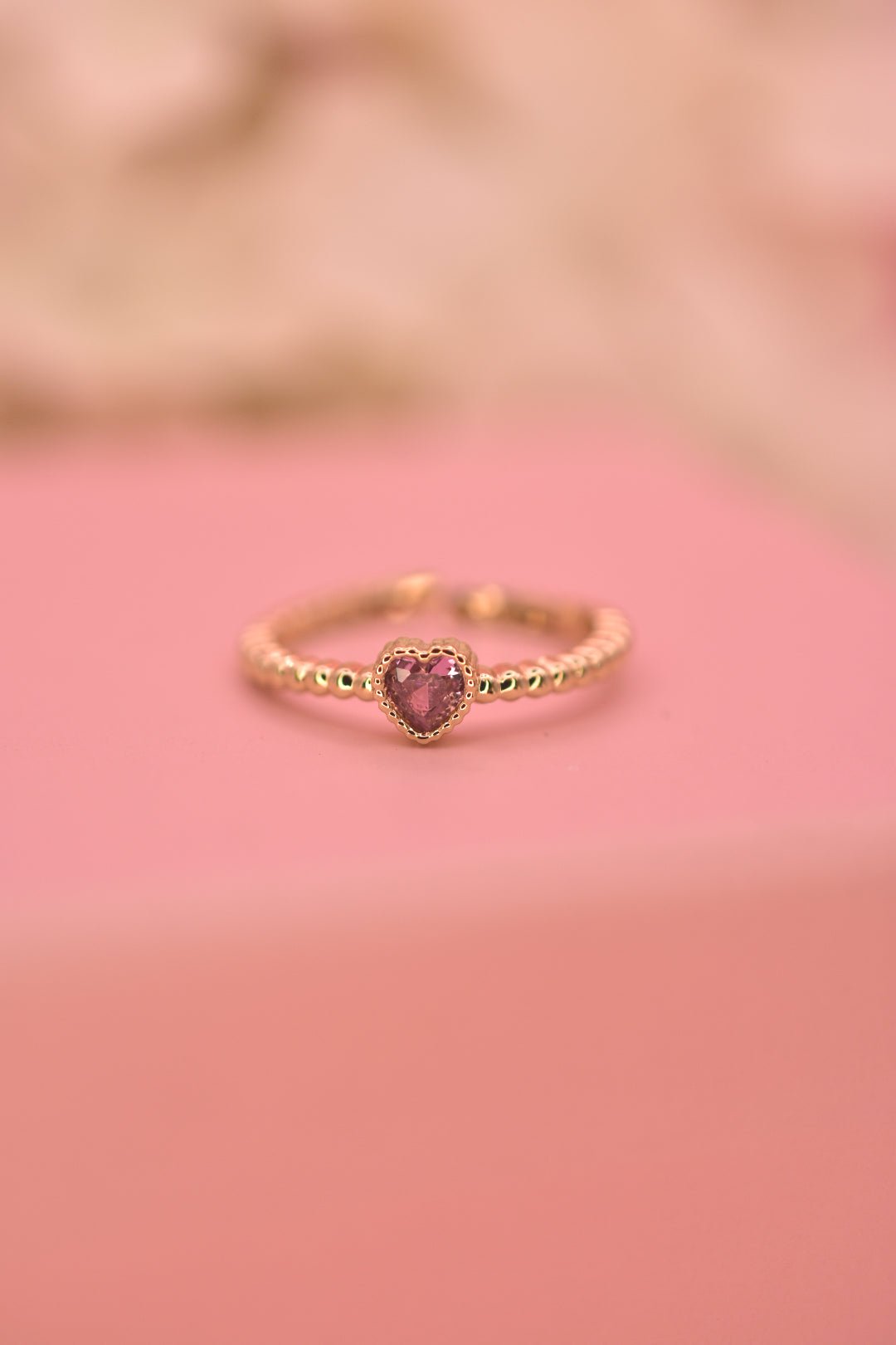 Anillo Corazón Rosa