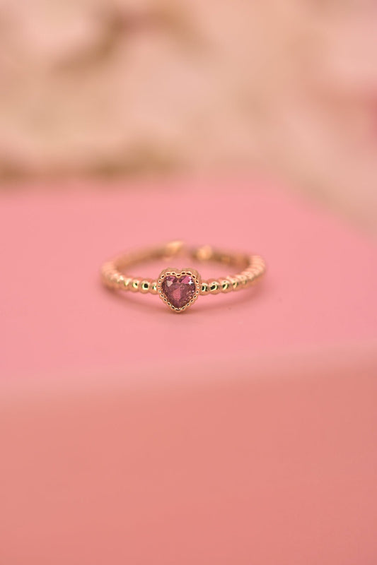 Anillo Corazón Rosa