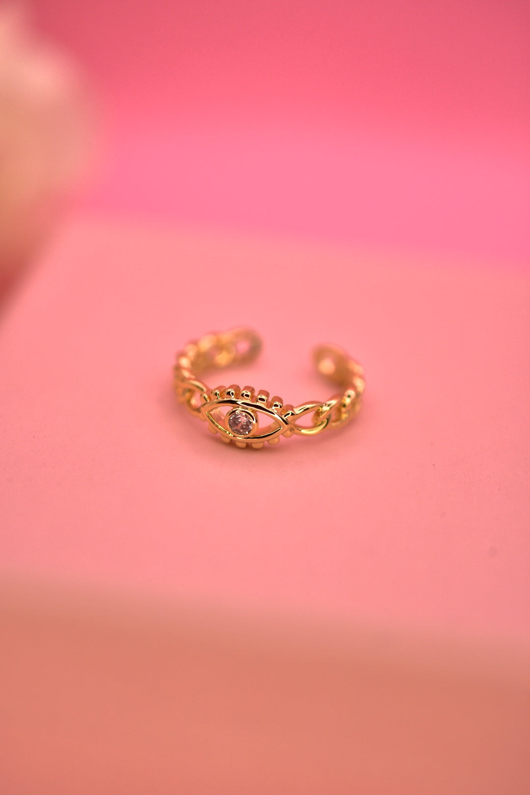 Anillo Ojito Pestañas Blanco