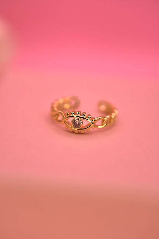 Anillo Ojito Pestañas Blanco