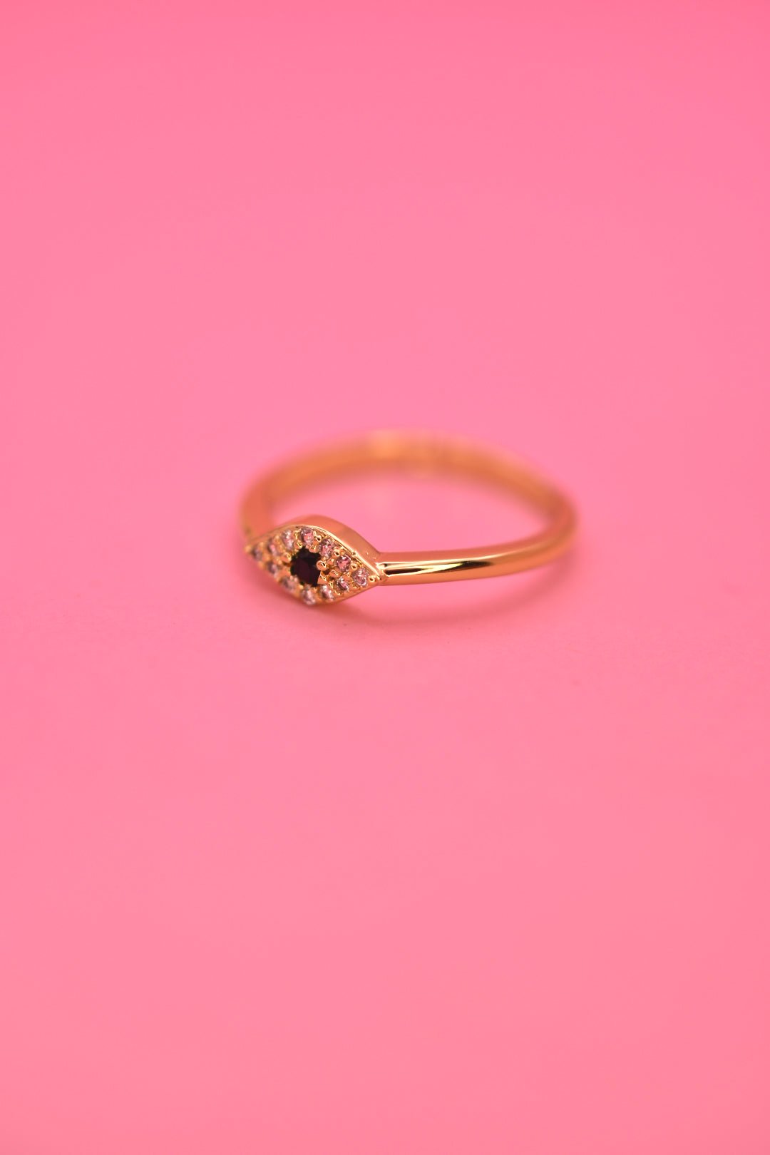 Anillo Ojito Zirconia Negra