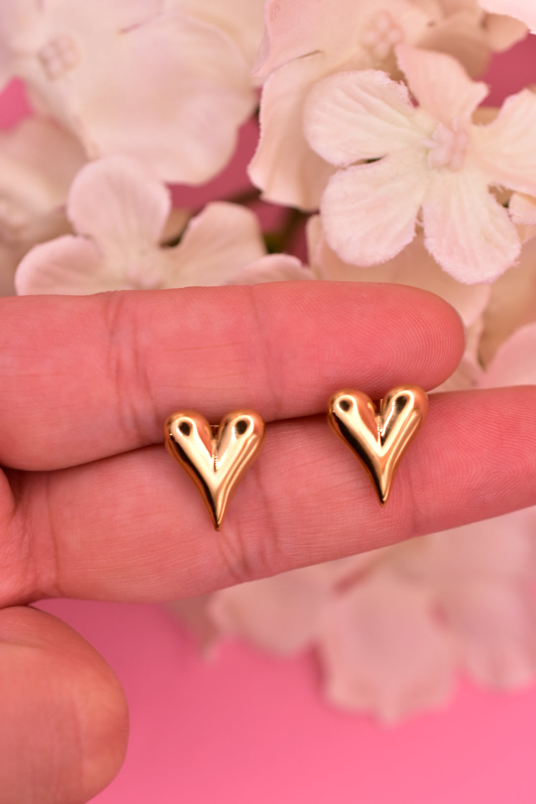 Aretes Corazón Melocotón