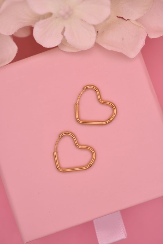 Aretes Corazón Acero