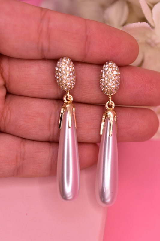 Aretes Perla Largos